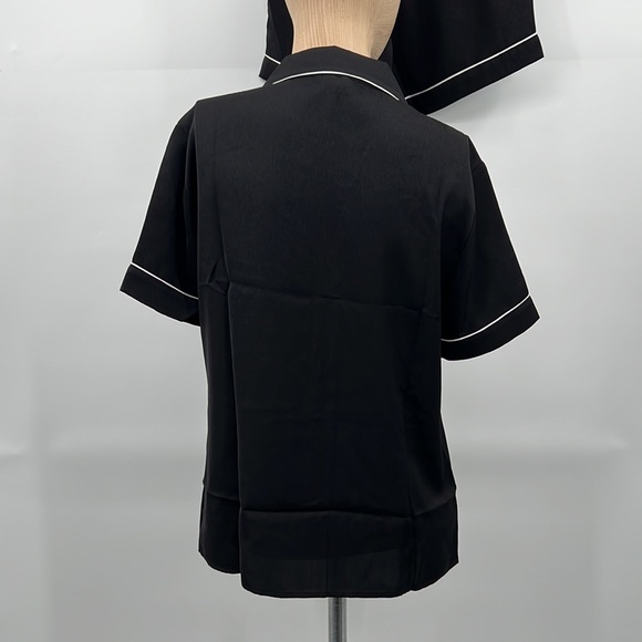 🆕Generation Love Lenox Black White Pajama Set Shorts Pockets Lounge Sleepwear - Picture 11 of 16